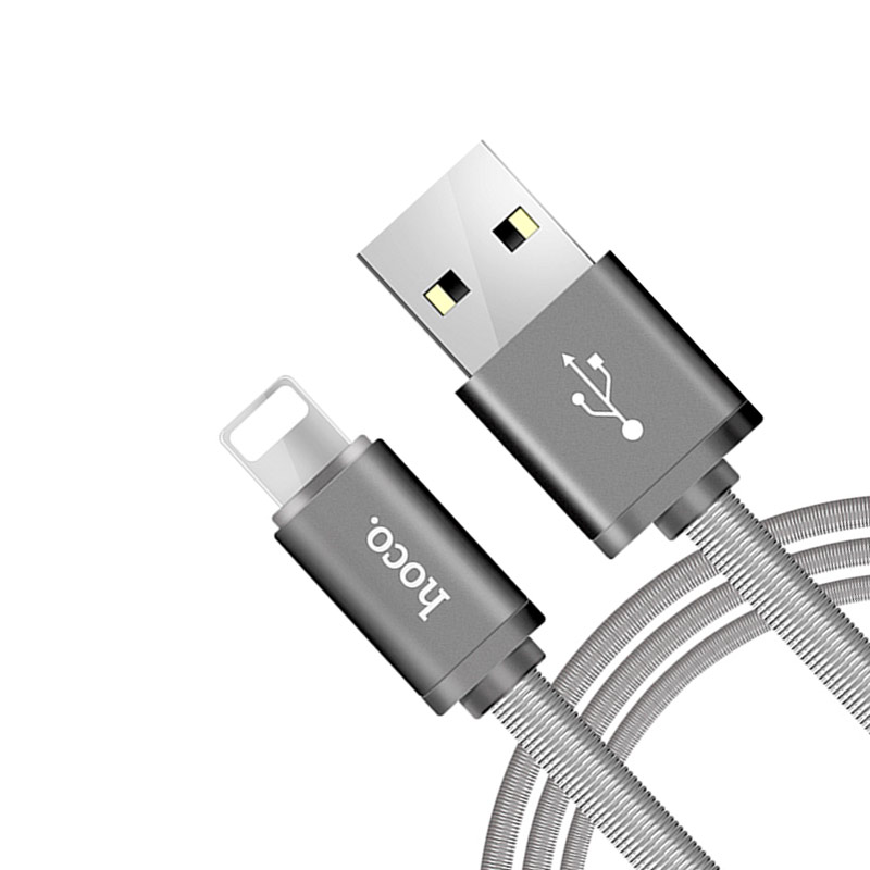 Кабель USB HOCO U5 Full-Metal USB - Lightning 2.4А 1.2м