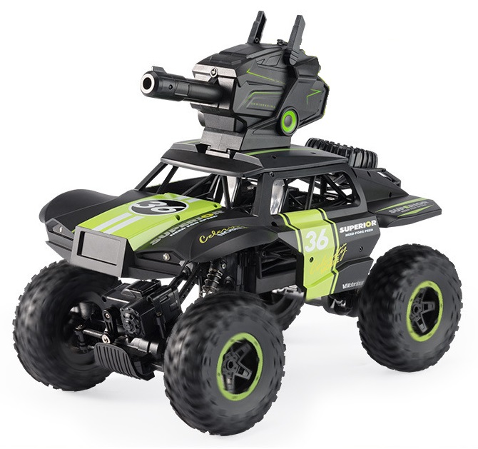 Радиоуправляемая машинка Off Road Battle Tank 4x4 управление с пульта Зеленый