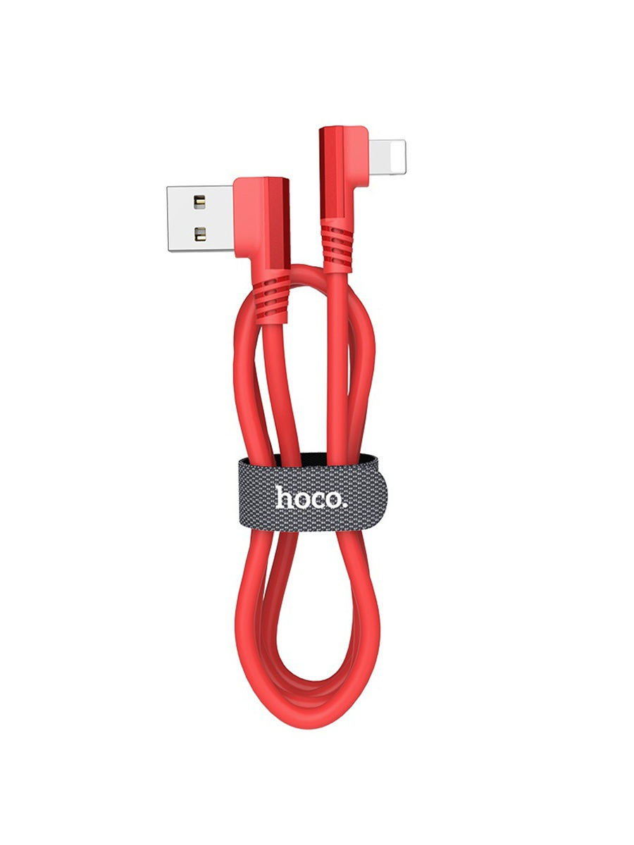 Кабель USB HOCO U83 Puissant USB - Lightning  2.4А (Красный)