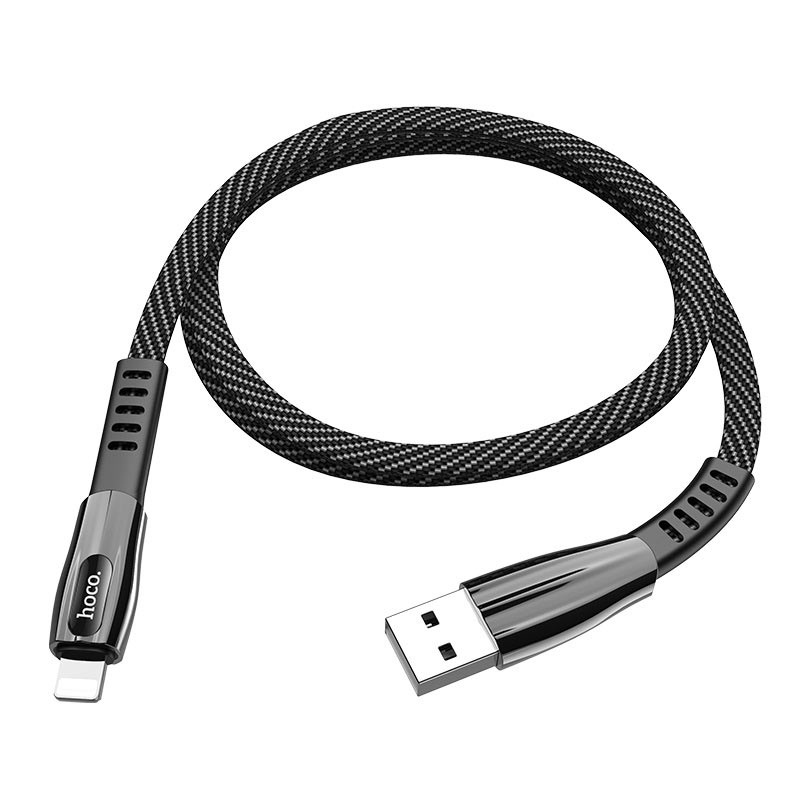 Кабель USB HOCO U70 Splendor USB - Lightning 2.4A 1.2 м черный