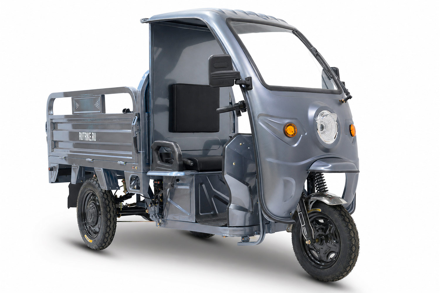 Грузовой электротрицикл Rutrike Вектор Кабина 1500 60V1200W (Серый)