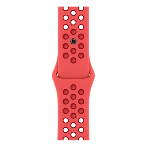 Смарт-часы Apple Watch Nike S8, 41 mm, корпус из алюминия цвета «тёмная ночь», спортивный ремешок Nike цвета «Bright Crimson/Gym Red»