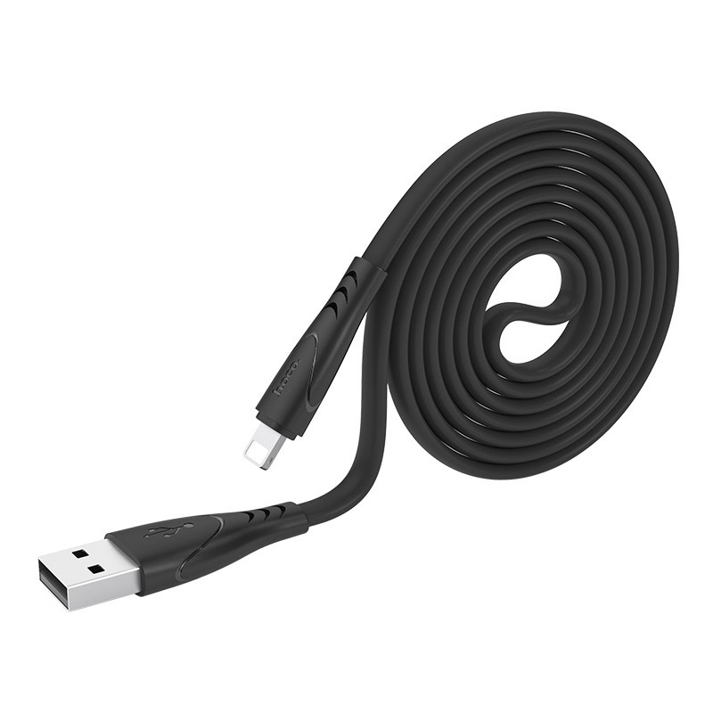 Кабель USB HOCO X42 Soft, USB - Lightning, 2.4А, 1 м, черный