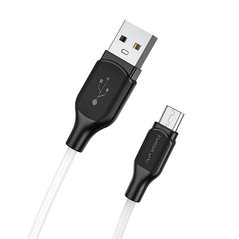 Кабель USB Borofone BX42 Encore, USB - MicroUSB, 2.4A, 1м, белый