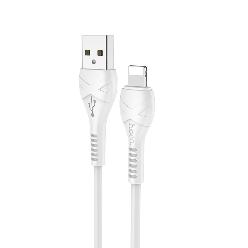 Кабель USB HOCO X37 Cool, USB - Lightning, 2.4А, 1 м, белый