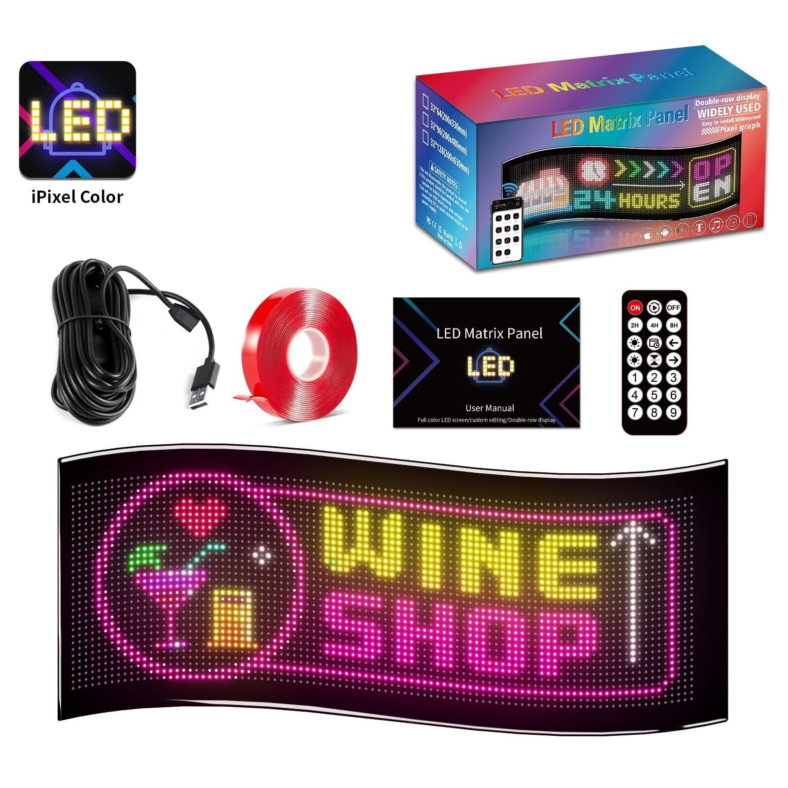 Гибкая LED-панель YM-3296LD 32×96 (48 × 20 см), Bluetooth Гибкая LED-панель YM-3296LD 32×96 (48 × 20 см), Bluetooth