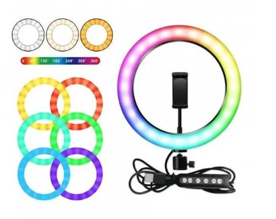 Кольцевая лампа RGB LED Soft Ring Light MJ36 (36 см)