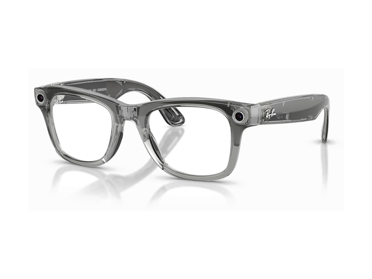 Умные очки Ray-Ban Meta Wayfarer RW4012, Shiny Transparent Grey / Transitions Sapphire, L