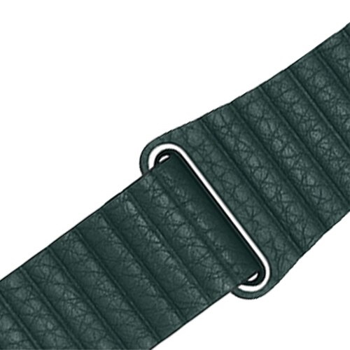 Ремешок кожаный Leather Loop для Apple Watch 38/40/41 мм, 225мм, на магните, темно-зеленый