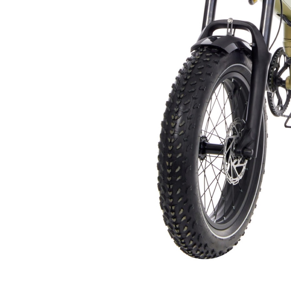 Электровелосипед Yokamura Apache 48V 20Ah Military Khaki — Заднее колесо, мотор и гидравлический тормоз