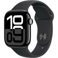 Apple Watch Series 10 GPS 42mm Jet Black Aluminum Case with Black Sport Band S/M (MWWE3)