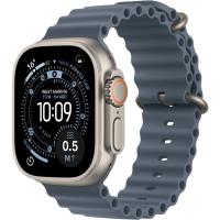 Apple Watch Ultra 3 GPS + Cellular 49mm Natural Titanium Case with Anchor Blue Ocean Band (MEWH4)