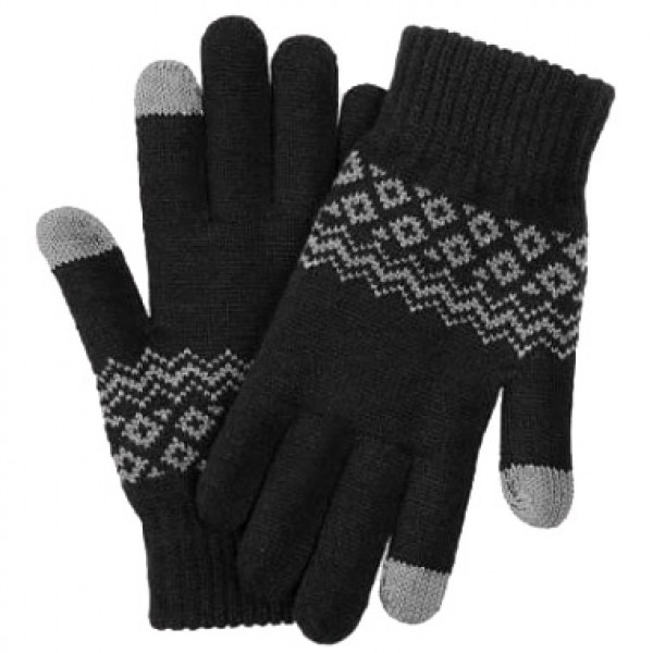 Тёплые флисовые Перчатки для сенсорных экранов Xiaomi FO Touch Gloves Чёрные