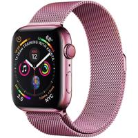 Ремешок миланcкий из нержавеющей стали Milanese Loop для Apple Watch 42/44/45/49 мм, 255мм, на магните, розовый