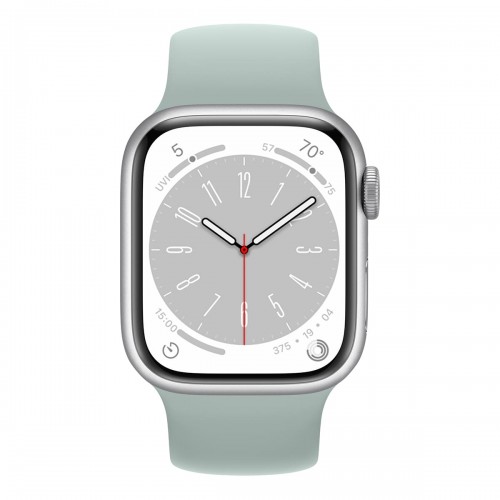 Смарт-часы Apple Watch S8, 45 mm, корпус из алюминия серебристого цвета, ремешок цвета «Succulent»
