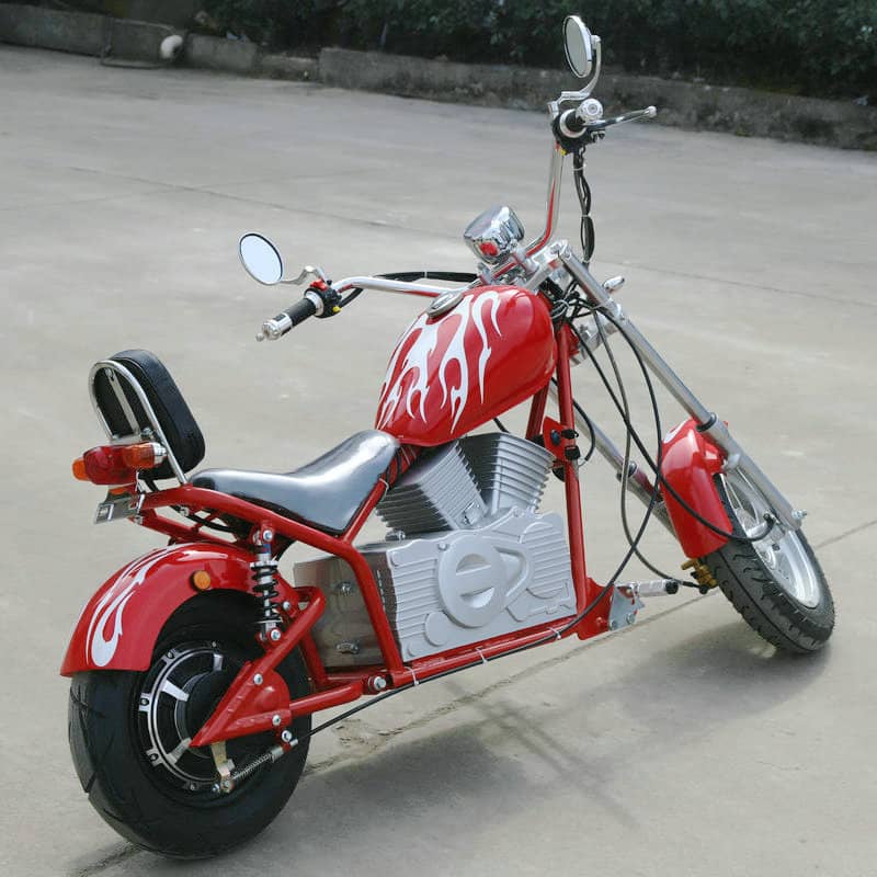 Электромотоцикл GreenCamel Chopper C100, 60V 1000W R12 красный