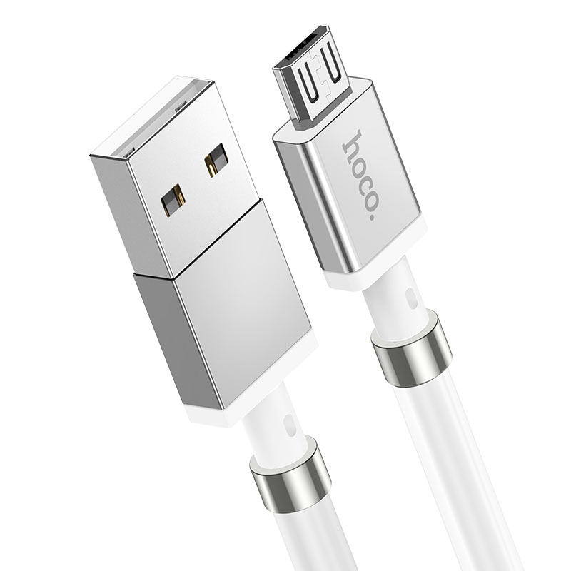 Кабель USB HOCO U91 Magic USB - MicroUSB 1м (Белый)