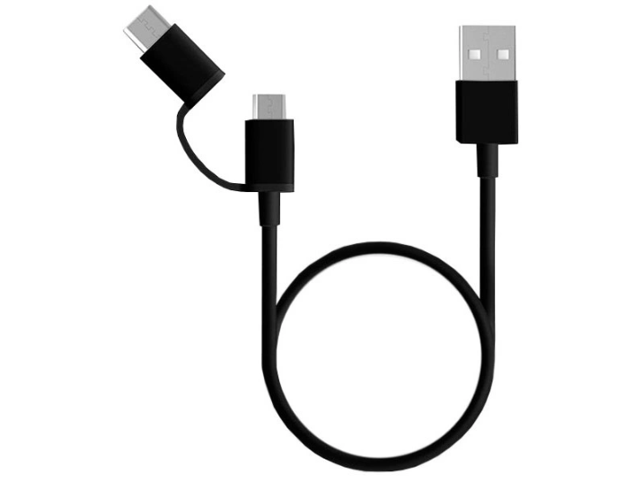 Кабель 2in1 USB Type-C/Micro Xiaomi ZMI 30см (AL511) Black