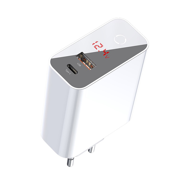 Сетевое зарядное устройство Baseus Speed PPS Quick Charger Type-C+USB 45W (CCFSEU907-02) White