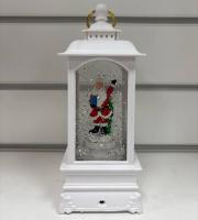 Фонарь новогодний 20см Белый корпус/Дед Мороз
