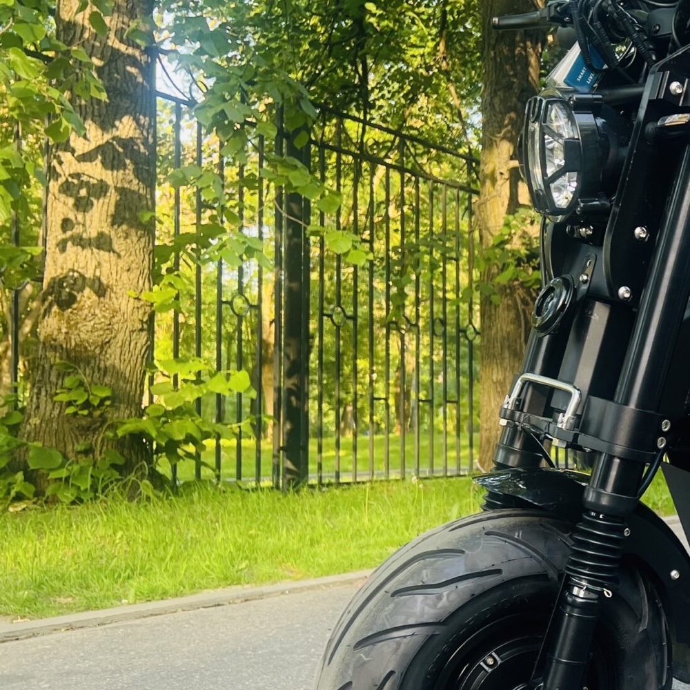 Электроскутер Yokamura M5 Samurai Black — Заднее колесо и привод