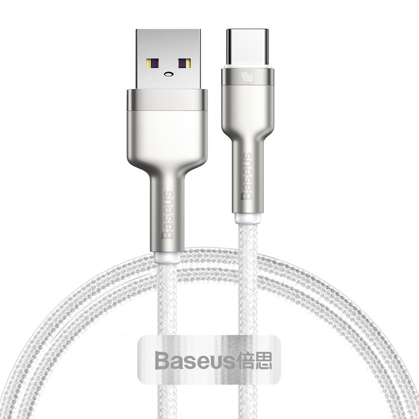 Кабель USB BASEUS Cafule USB - Type-C 5A 1м Белый (CATJK-A02)