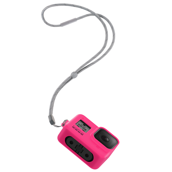 GoPro Sleeve + Lanyard HERO8 ELECTRIC PINK - Силиконовый чехол с ремешком для камеры | AJSST-007 |