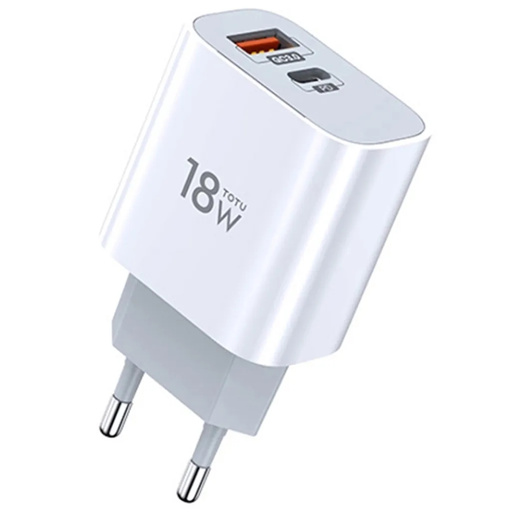 Зарядное устройство TOTU CACQ-06 2*USB + Кабель USB-Type-C (Белый) купить  по цене от 890 ₽ рублей в интернет магазине Kstore