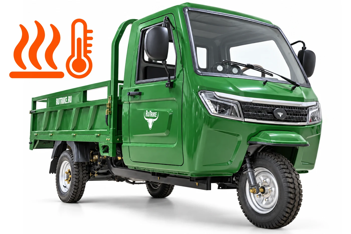 Грузовой электротрицикл Rutrike Фактор NEXT обогрев 2600 60V2000W (Зеленый)