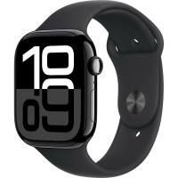 Apple Watch Series 10 GPS 46mm Jet Black Aluminum Case with Black Sport Band M/L (MWWQ3)