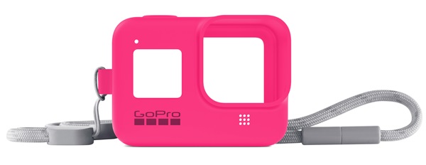 GoPro Sleeve + Lanyard HERO8 ELECTRIC PINK - Силиконовый чехол с ремешком для камеры | AJSST-007 |