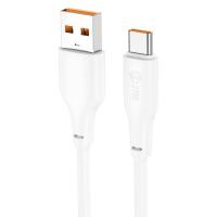 Кабель USB HOCO X93 Force USB - Type-C, 6A, 100W, 1 м, белый