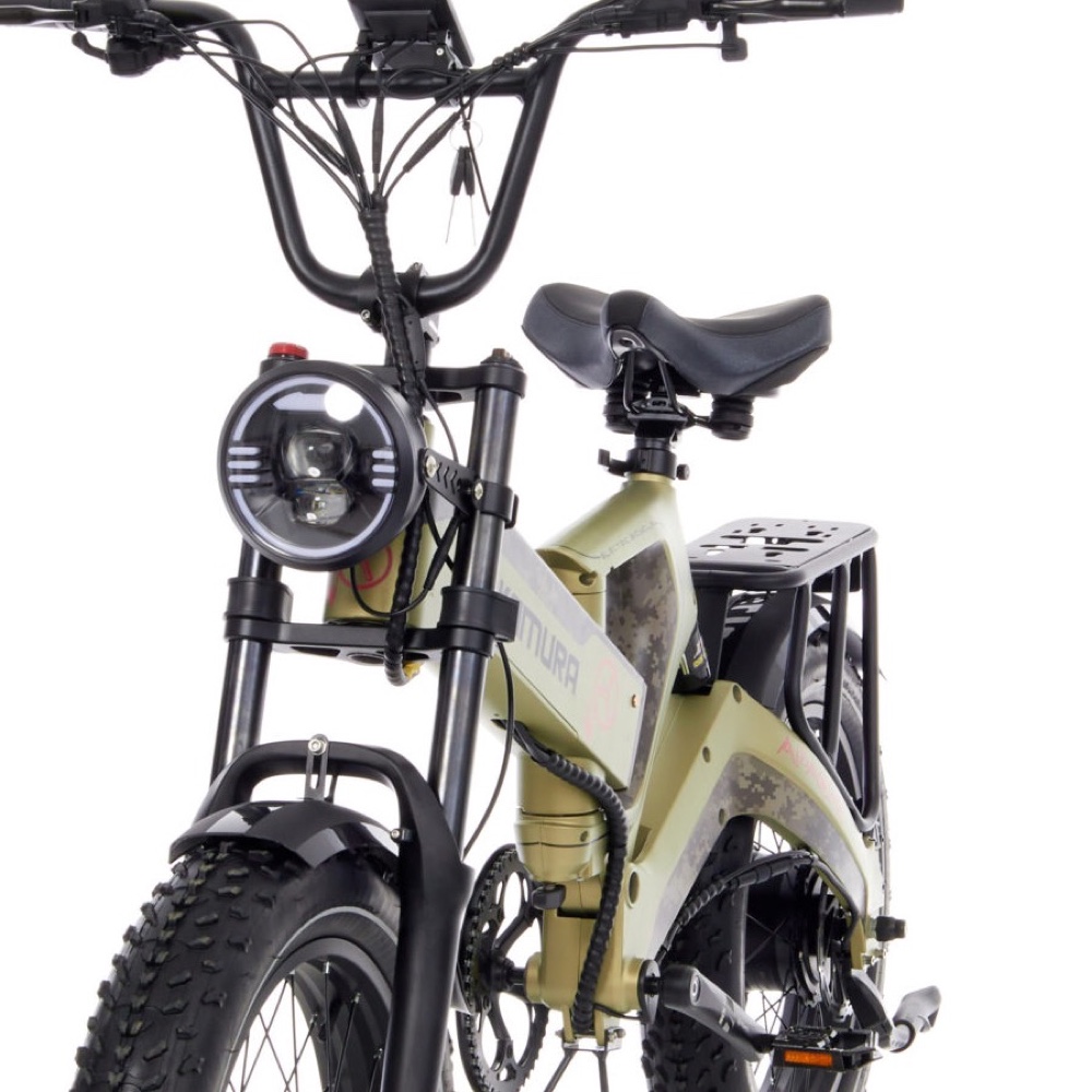 Электровелосипед Yokamura Apache 48V 20Ah Military Khaki — Органы управления и дисплей