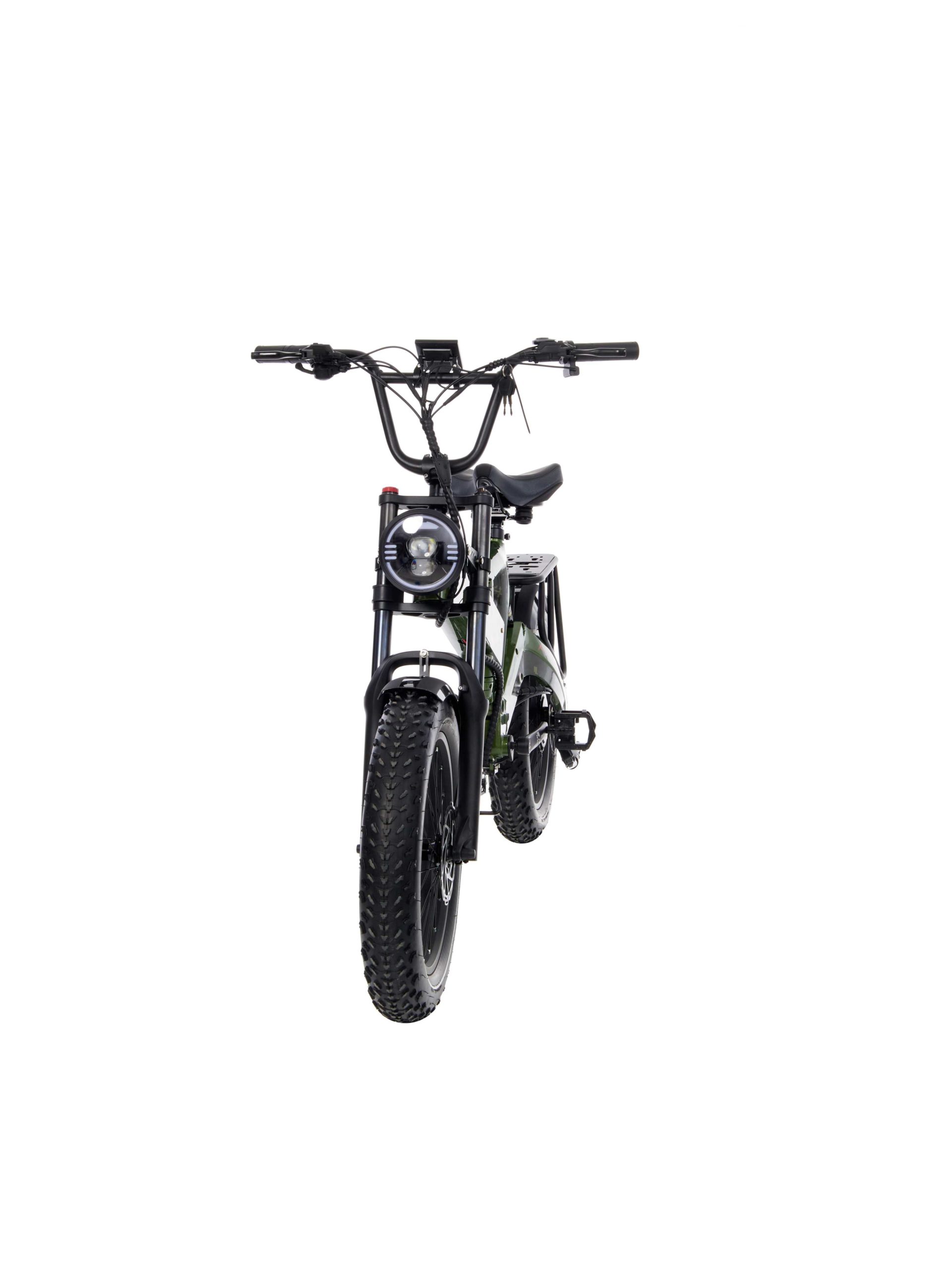 Электровелосипед Yokamura Apache 48V 20Ah Military Green — Рама, подвеска и багажник