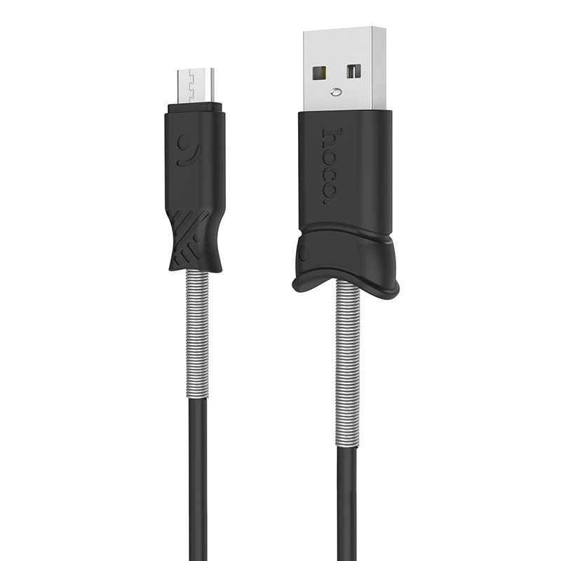 Кабель USB HOCO X24 Pisces USB - MicroUSB 2.4А 1 м Черный