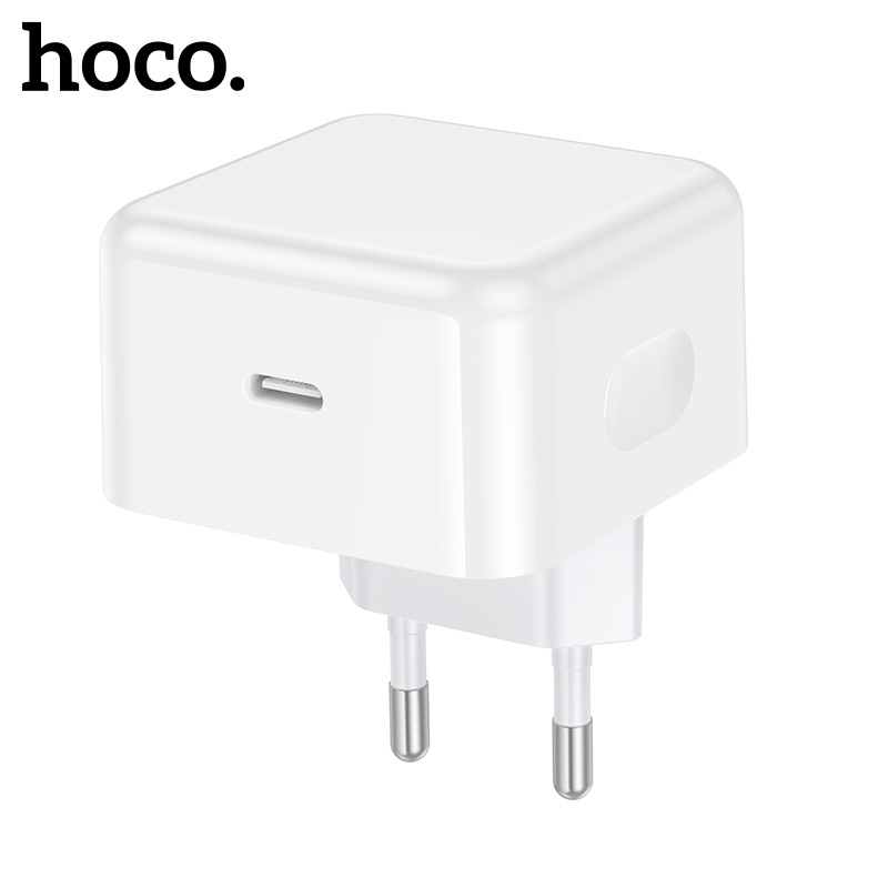 Сетевое зарядное устройство Hoco C161A Speed, USB-C, PD 40 Вт, вилка EU, белое