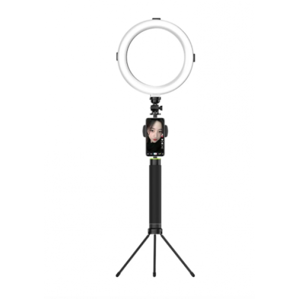 Кольцевая лампа с штативом и держателем для телефона Lemon Tree Beauty Circle Light B-10 20 см (Черный)