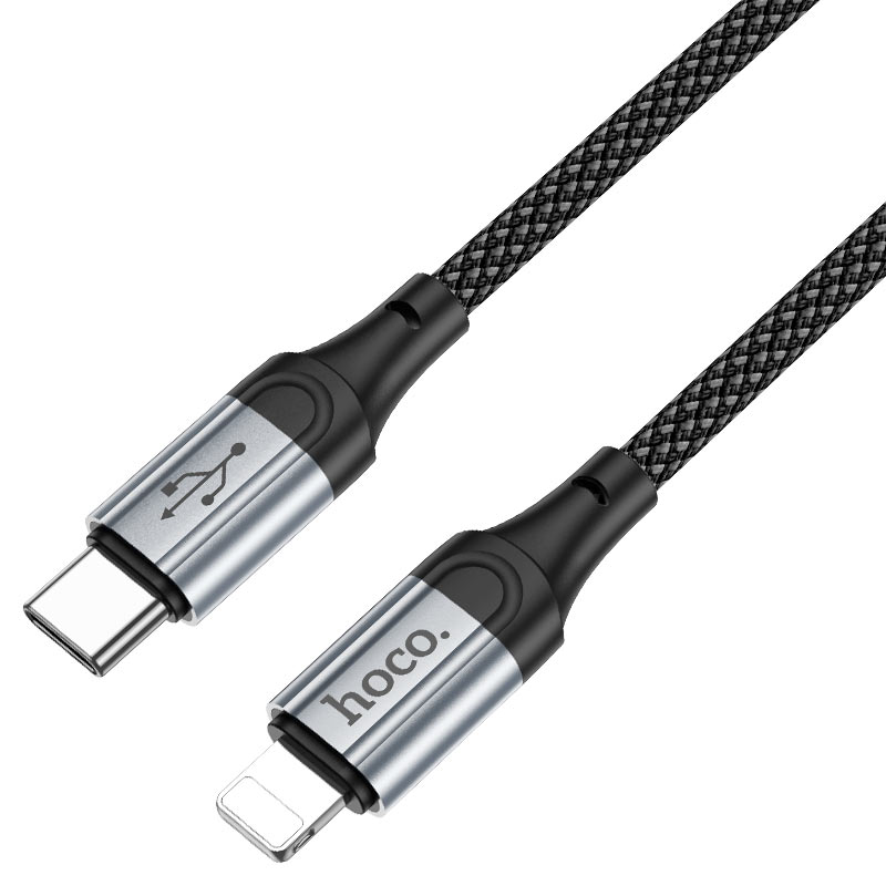 Разъёмы USB-C — Lightning чёрного Hoco X102 Fresh