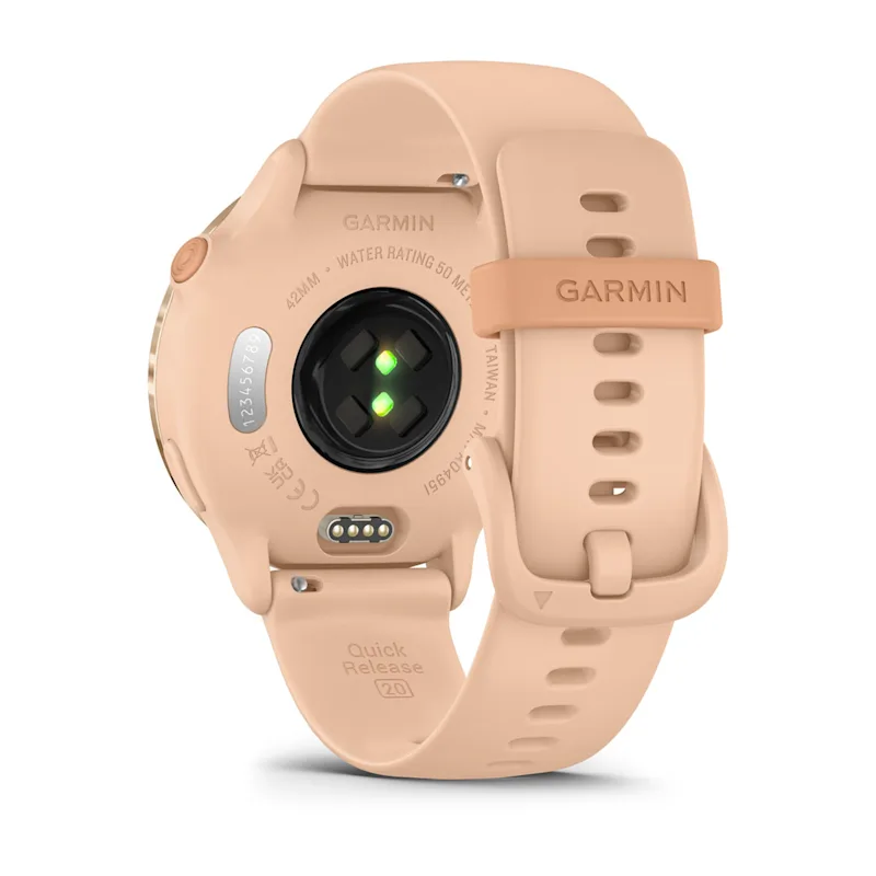 Оптический датчик и зарядные контакты Garmin vívoactive 6 Pink Dawn