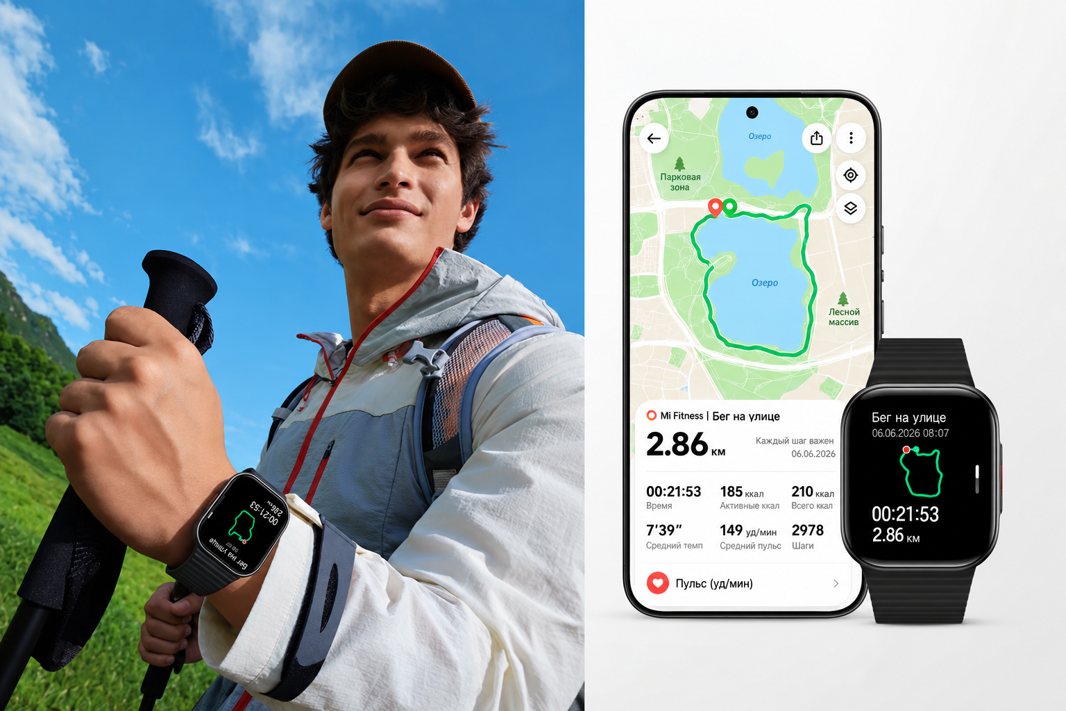 REDMI Watch 6 Lite — Маршрут без телефона