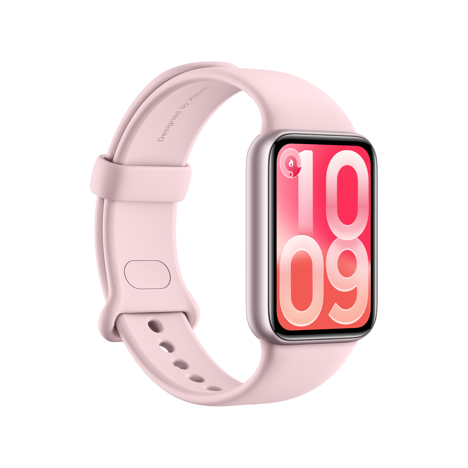 Xiaomi Smart Band 10 Pro: экран и лавандово-розовый ремешок