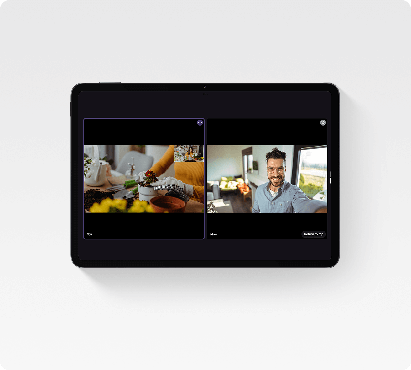 Демонстрация видеосвязи на Xiaomi Pad 7 с камерой совместимого смартфона