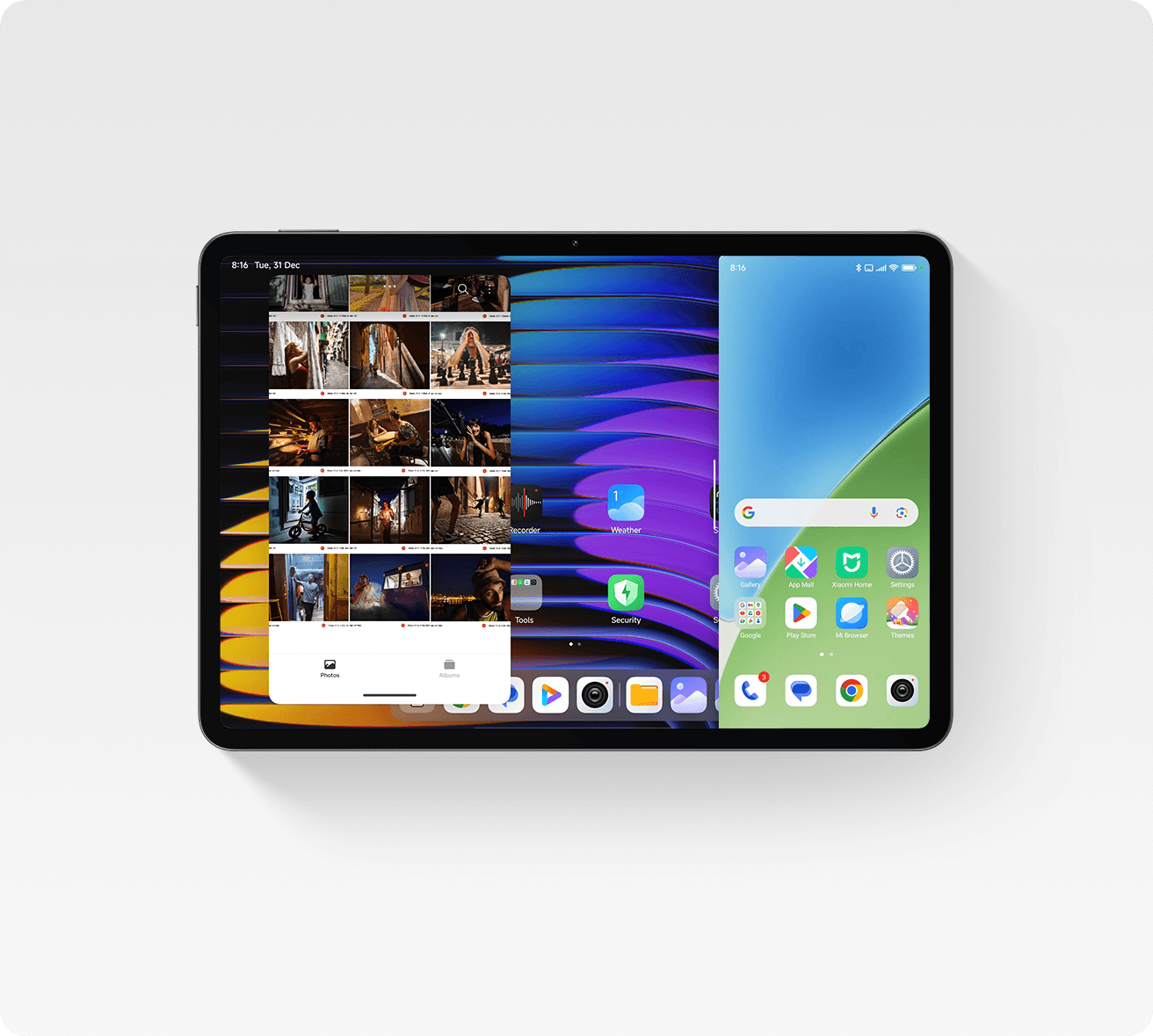 Демонстрация Home screen+ 2.0 на Xiaomi Pad 7: приложения и экран смартфона