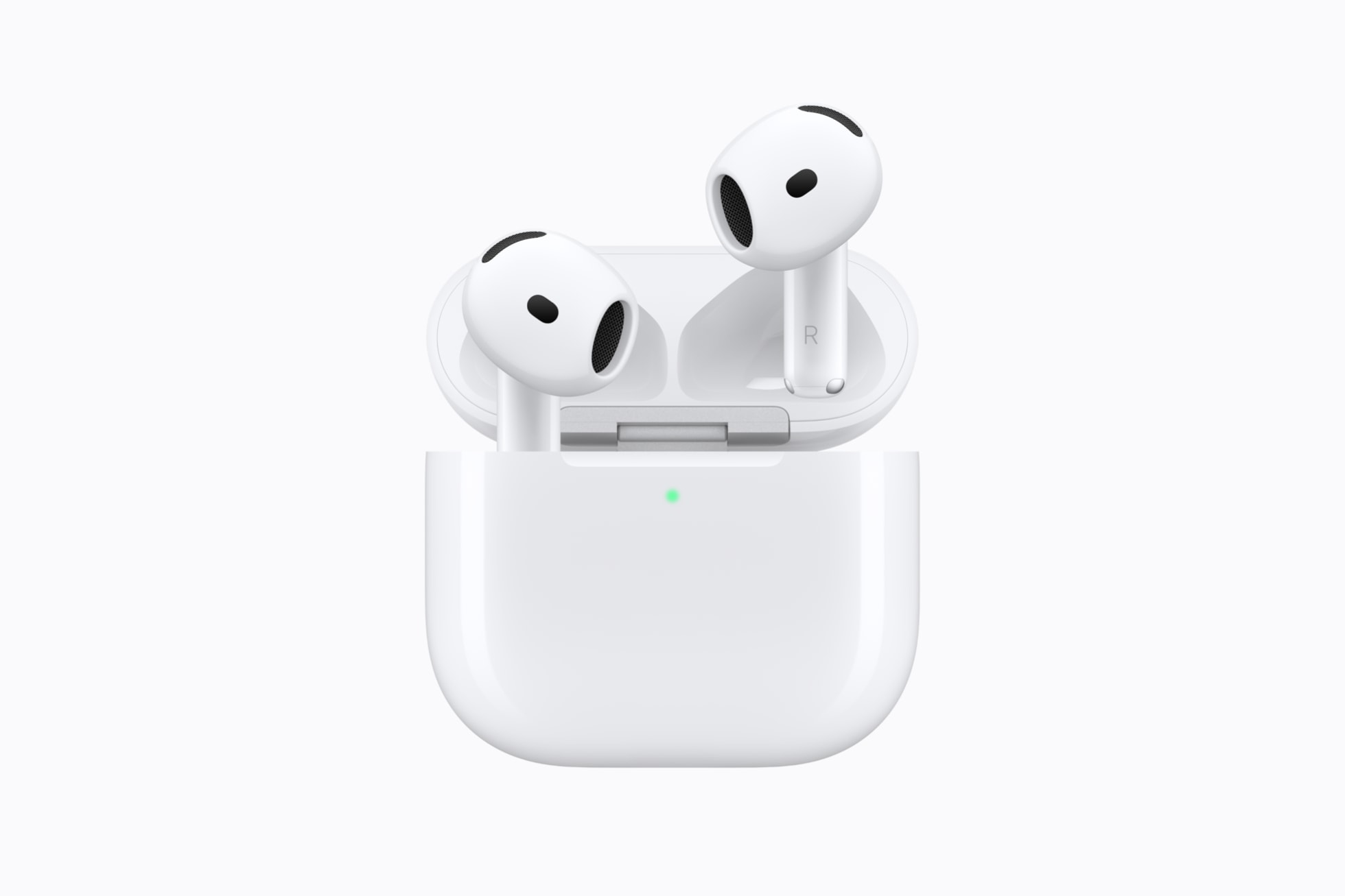 AirPods 5 и зарядный футляр — официальная иллюстрация Apple