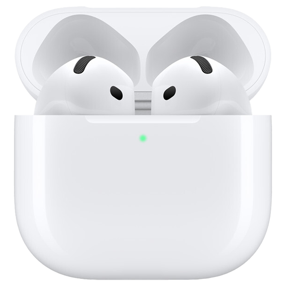 Обычные AirPods 4 и зарядный футляр