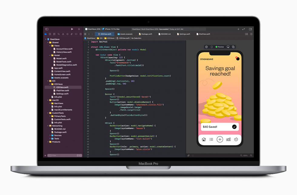 MacBook Pro 13″ M1 — разработка в Xcode