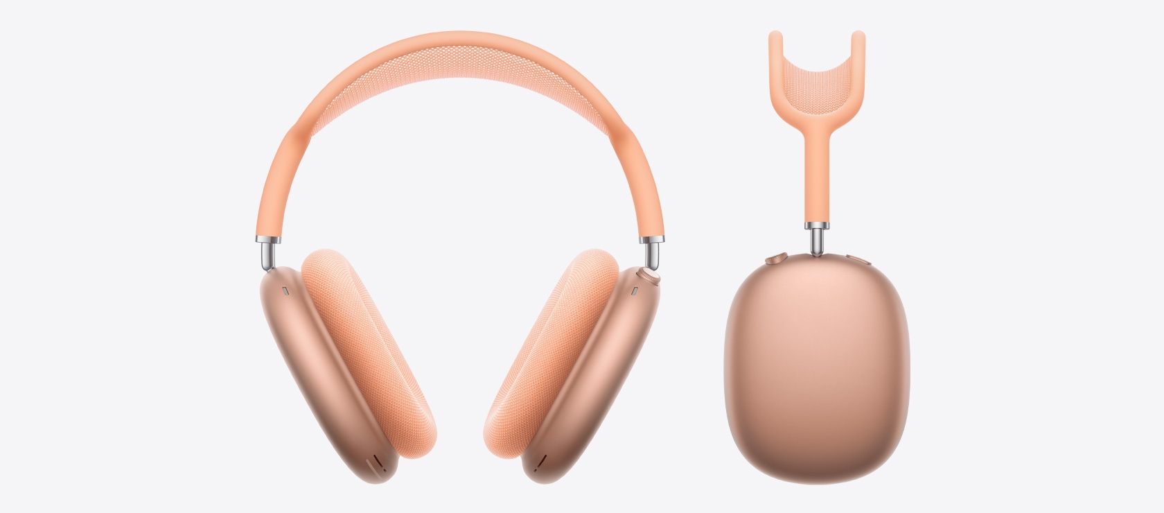 AirPods Max 2 Orange целиком: посадка на голове и внешний вид чашки