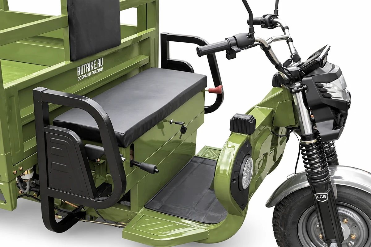 Грузовой электротрицикл Rutrike Профи 2200 60V1800*2W (Зеленый-3298), кадр 1
