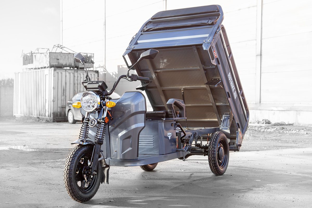 Грузовой электротрицикл Rutrike Мастер 1500 60V1200W (Серый-3289), кадр 2