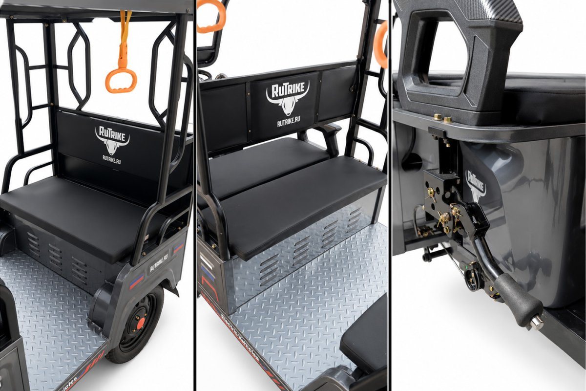 Электротрицикл Rutrike Рикша 60V2000W (Серый-3292), кадр 1